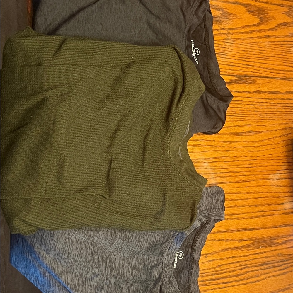 Kid’s Olive Green Crew Neck Shirt - Picture 2 of 2